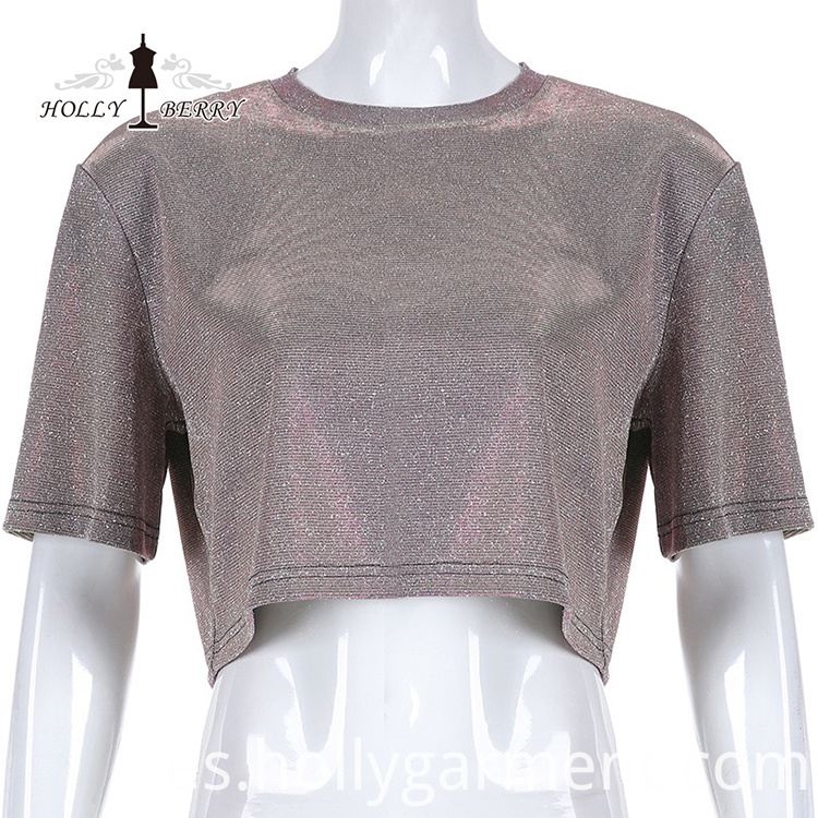 Blusa corta de moda europea y americana European and American Fashion Short Blouse